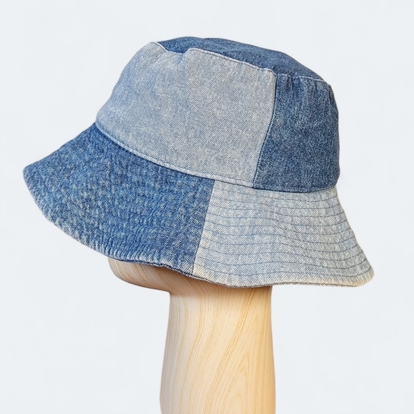 Universal Thread Patchwork Denim Bucket Hat Retro 90s Y2K vibes Size Women OSFM - Picture 17 of 17